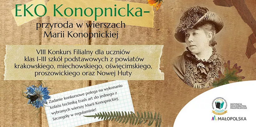 „EKO Konopnicka – przyroda w wierszach Marii Konopnickiej” – konkurs dla uczniów